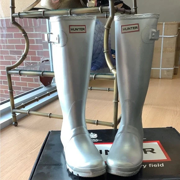 Hunter "Silver Glitter" Rain Boot