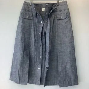 Coach "Chambray Tie Midi" Skirt