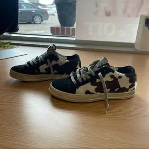 P448 sneaker 6 Cow print lace tennis shoe