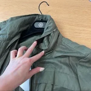 Joie M green Full zip cargo-like