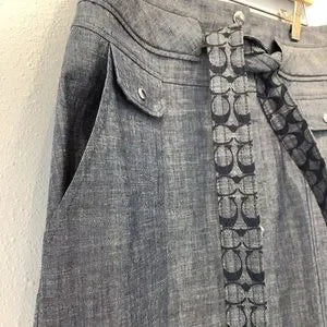 Coach "Chambray Tie Midi" Skirt