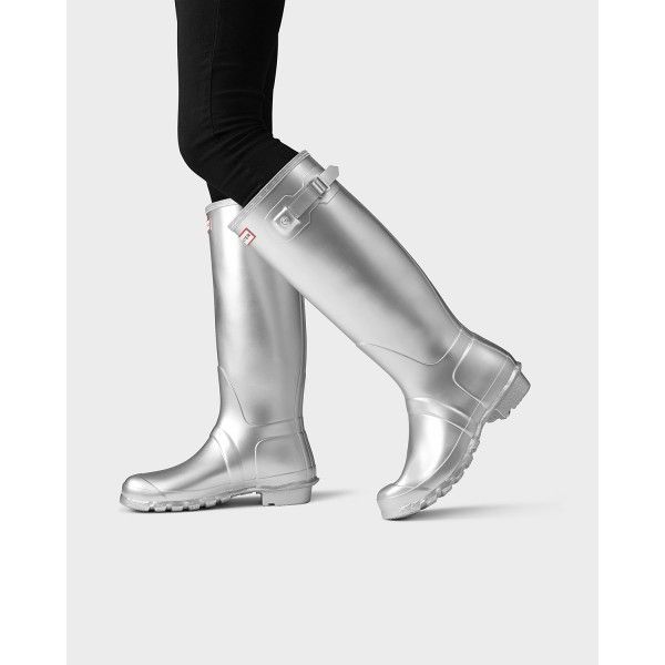 Hunter "Silver Glitter" Rain Boot