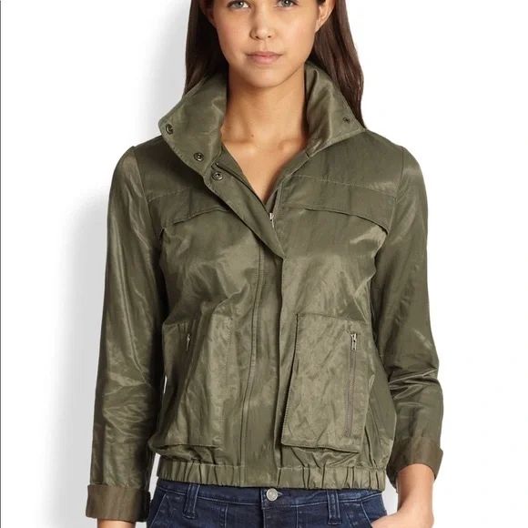 Joie M green Full zip cargo-like