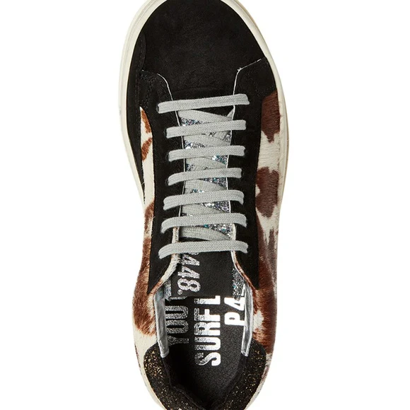 P448 sneaker 6 Cow print lace tennis shoe
