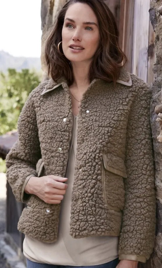 Soft Surroundings "Margarette Sherpa" Jacket
