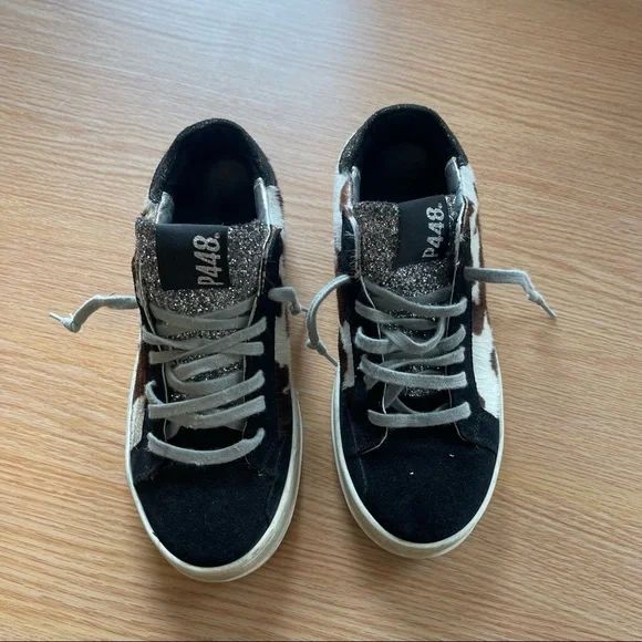 P448 sneaker 6 Cow print lace tennis shoe