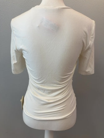 Jonathan Simkhai M White Ruched front Corset like