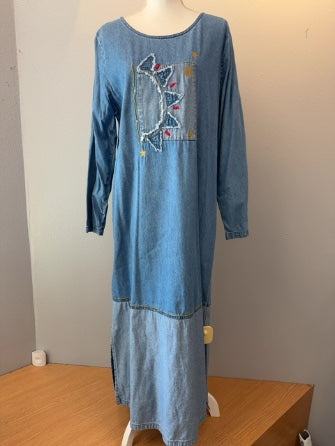 Bleu Bayou L Blue Denim u-neck w sun&star