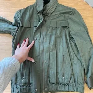 Joie M green Full zip cargo-like