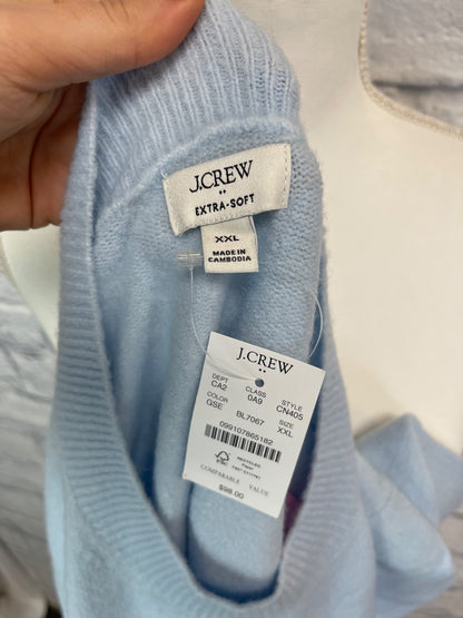 j crew XXL Blue SOFT U cut knit NWT