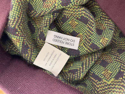 Mirth L Green /brown patterned knit pants NWT