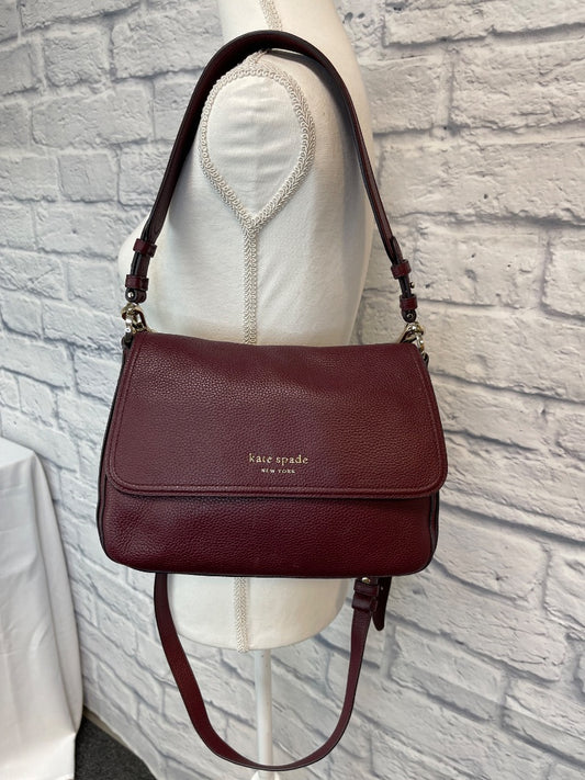 Kate Spade  Purple Pebbel leather crossbody/handle w/ silver hardware