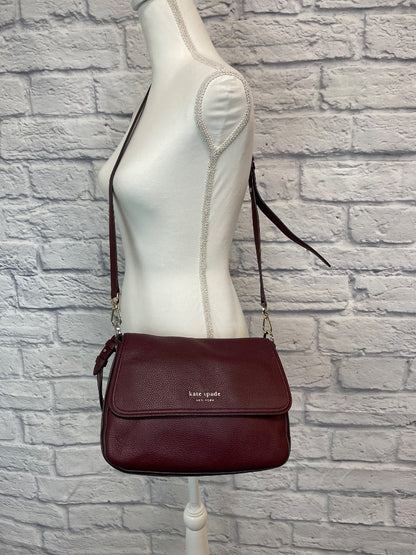 Kate Spade  Purple Pebbel leather crossbody/handle w/ silver hardware