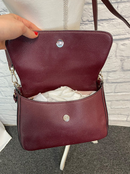 Kate Spade  Purple Pebbel leather crossbody/handle w/ silver hardware