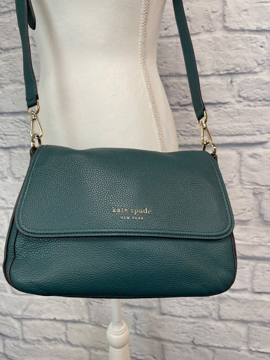 Kate Spade  Blue Pebbel leather crossbody/handle w/ silver hardware