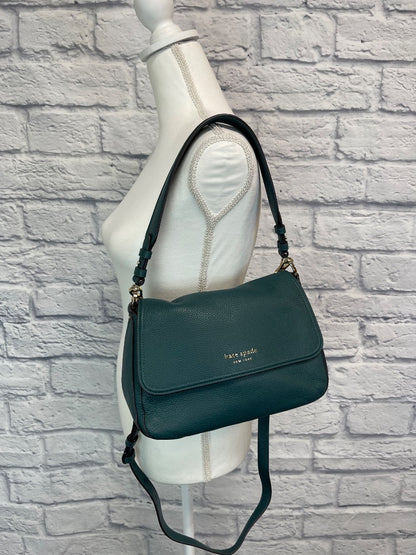 Kate Spade  Blue Pebbel leather crossbody/handle w/ silver hardware