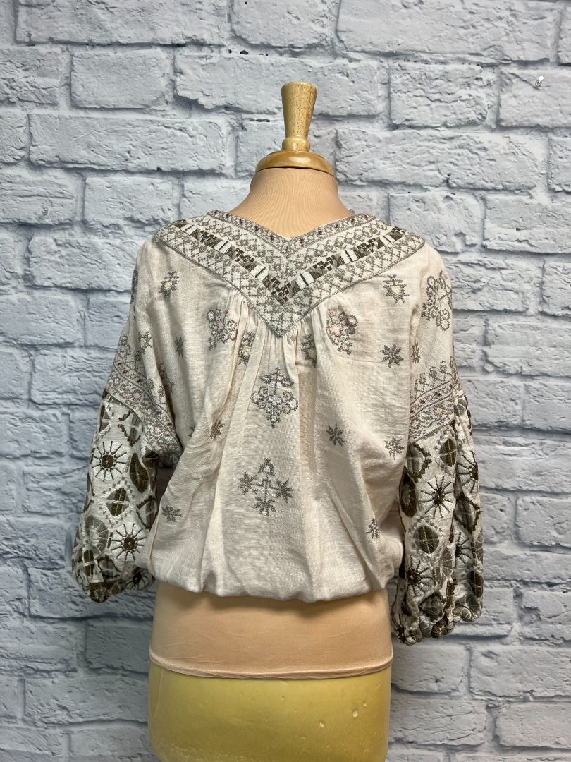 Free People embroidered top