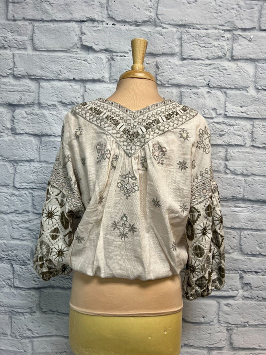 Free People embroidered top