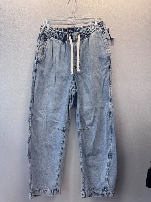 Gap L Light Wash Denim supoersoft pull on barrel w/ ties