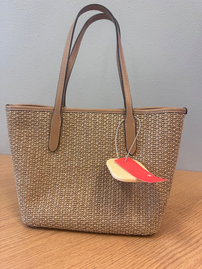 Coach  Tan Raffia Mini City Tote