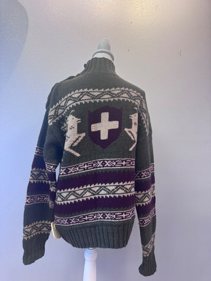 Polo Ralph Lauren L Green WOOL Deer w/funnel neck