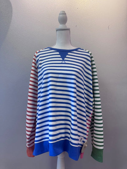 wanakome XL White mlti clrd strp crwnck