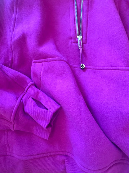 Lululemon M Pink scuba half zip