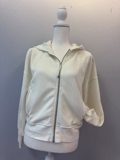 Lululemon 6/M Cream modal full zip hooded LS