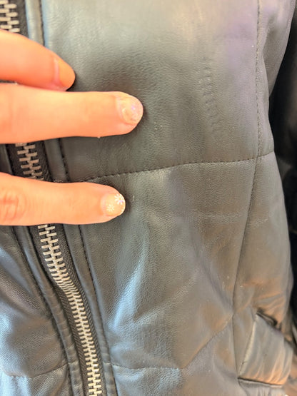 Free People S Black Vegan leather quilted