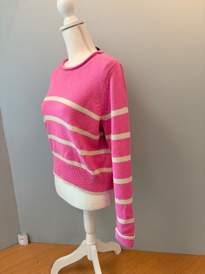 Gap M Pink /WTE striped cotton sweater