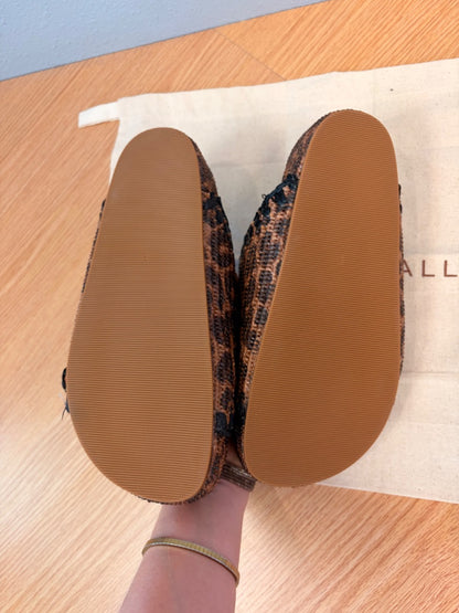 Loeffler Randall 9 Brown/Black Theo Leopard 2 bkl platform slide