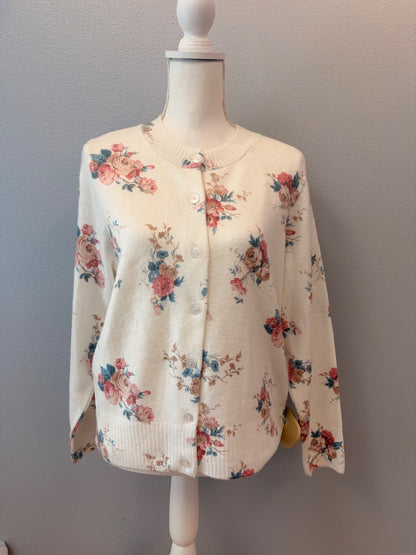 Anthropologie S White NWT Floral