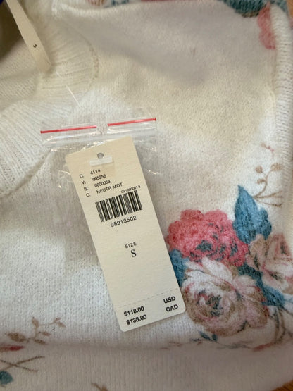 Anthropologie S White NWT Floral