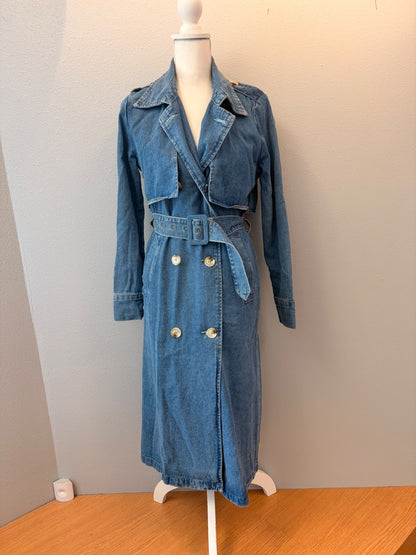 jluxlabel s Blue Denim bltd trnch