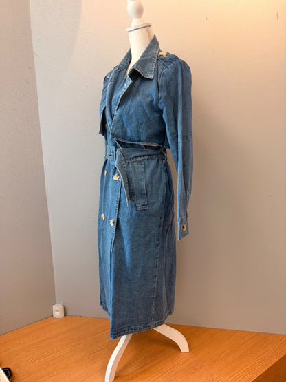 jluxlabel s Blue Denim bltd trnch