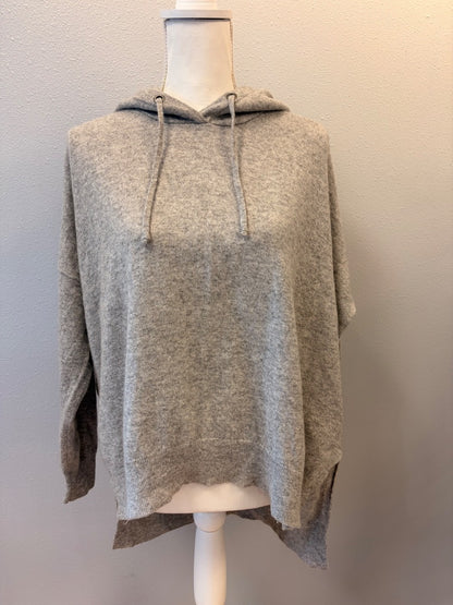 all saints s/m Grey CASHMERE knit hoodie