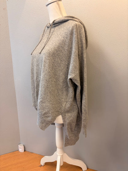 all saints s/m Grey CASHMERE knit hoodie