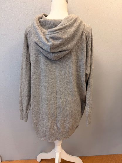 all saints s/m Grey CASHMERE knit hoodie