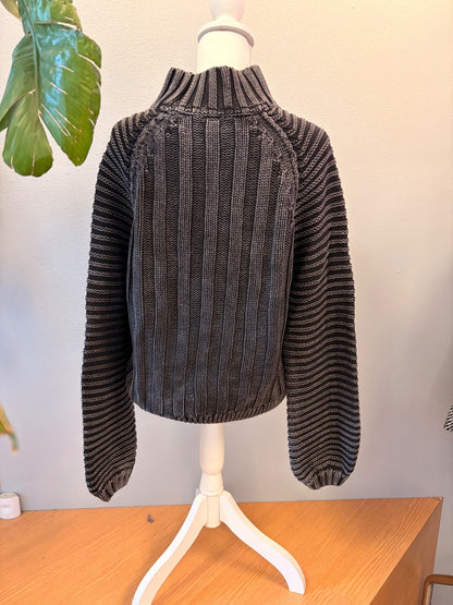 Free People S Black NWT Chunky knit hi neck