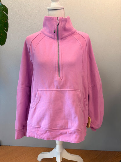 Lululemon M/L Purple 1/4 zip frnt pkt