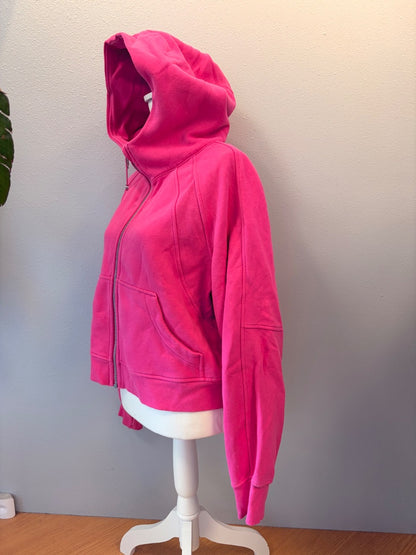 Lululemon M/L Pink Hodded cropped fll zip