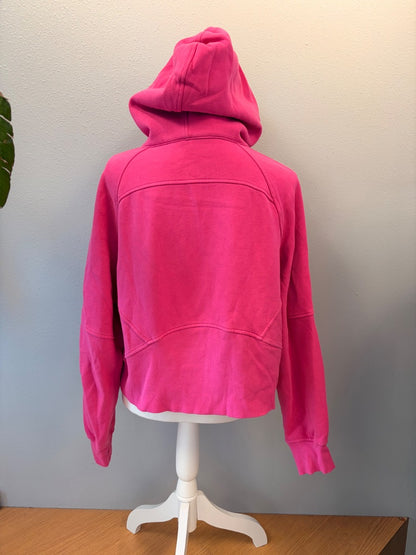 Lululemon M/L Pink Hodded cropped fll zip