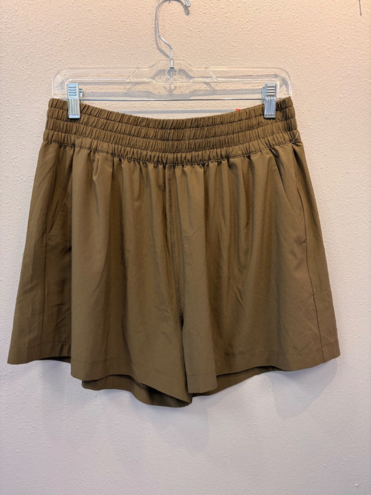 Vuori L Green Ruched wide waistband
