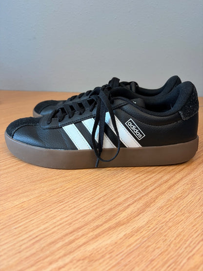 Adidas 9 Black 'VL Court 3.0' leather low pro sneaker