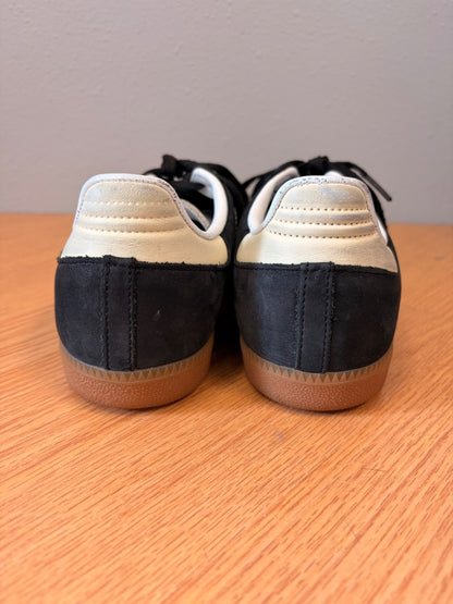 Adidas Original 8.5 Black 'Samba OG Shoes' leather low pro lace up