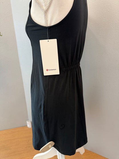 Lululemon XXS Black NWT Cotton Cinched Waist Dress