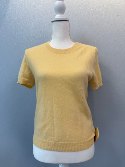 Quince M Yellow Mongolian cashmere SS sweater