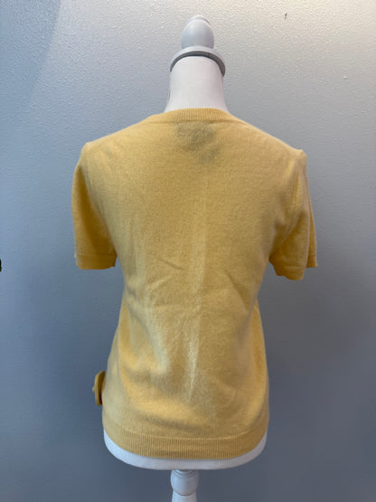 Quince M Yellow Mongolian cashmere SS sweater