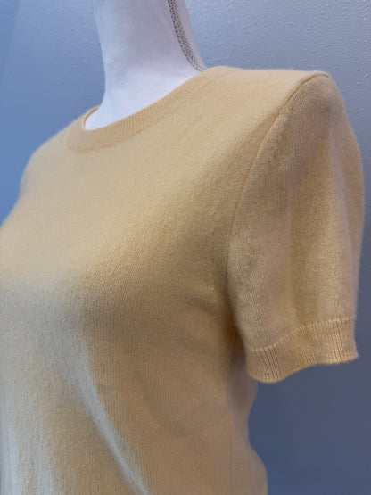 Quince M Yellow Mongolian cashmere SS sweater