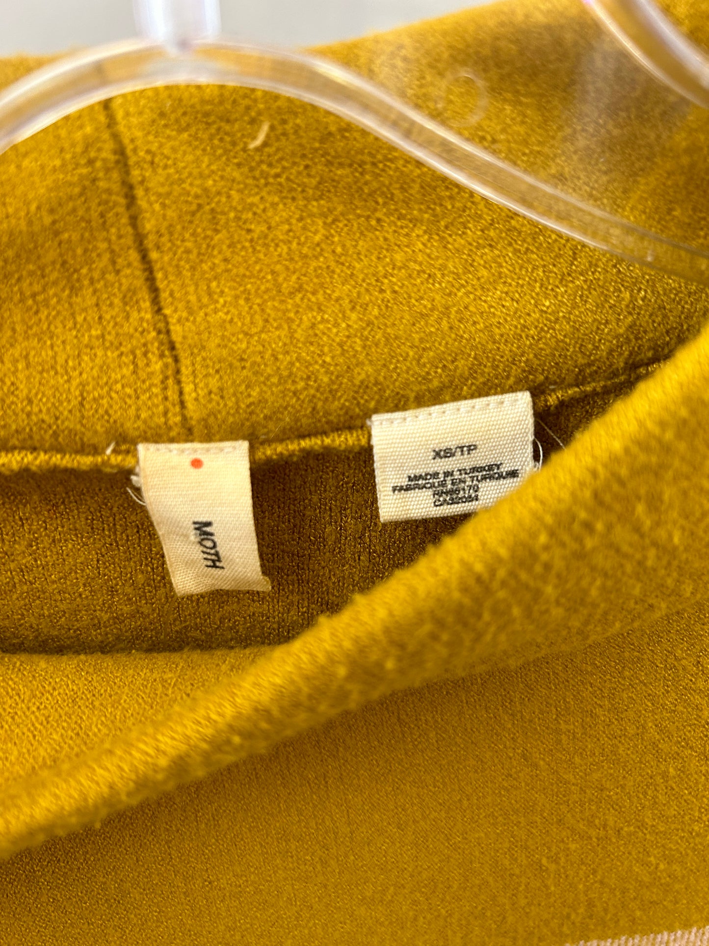 Moth Anthropologie "Mustard Yellow Stripe Bell Sleeve Sweater"